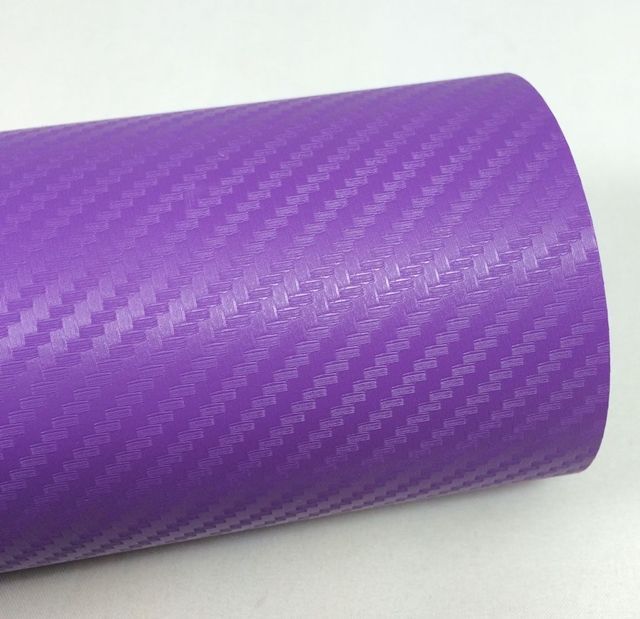 152×40cm パープル 高品質 3D カーボン ラッピング シート カーラッピング フィルム エアフリー エア抜き 伸縮 貼りやすい 紫 ムラサキ_画像1