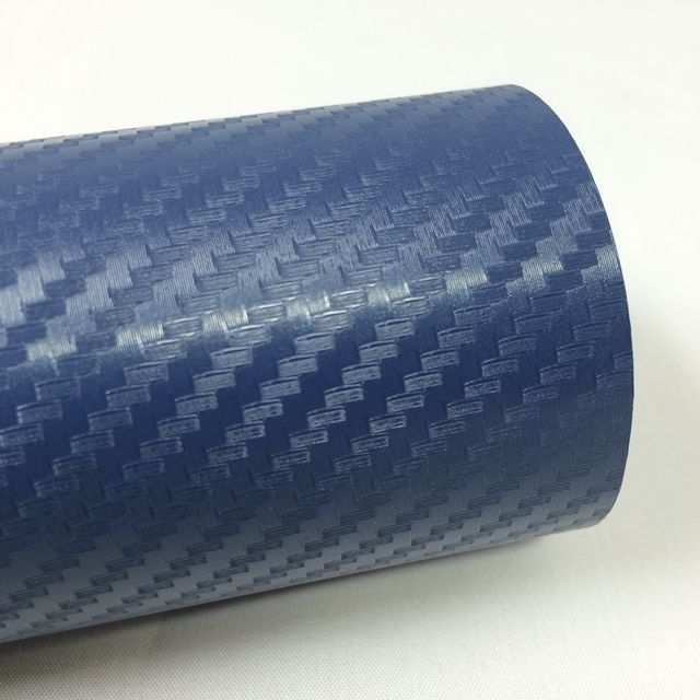 152×40cm ネイビー ブルー 高品質 3D カーボン ラッピング シート カーラッピング フィルム エアフリー エア抜き 伸縮 貼りやすい 藍 青_画像1