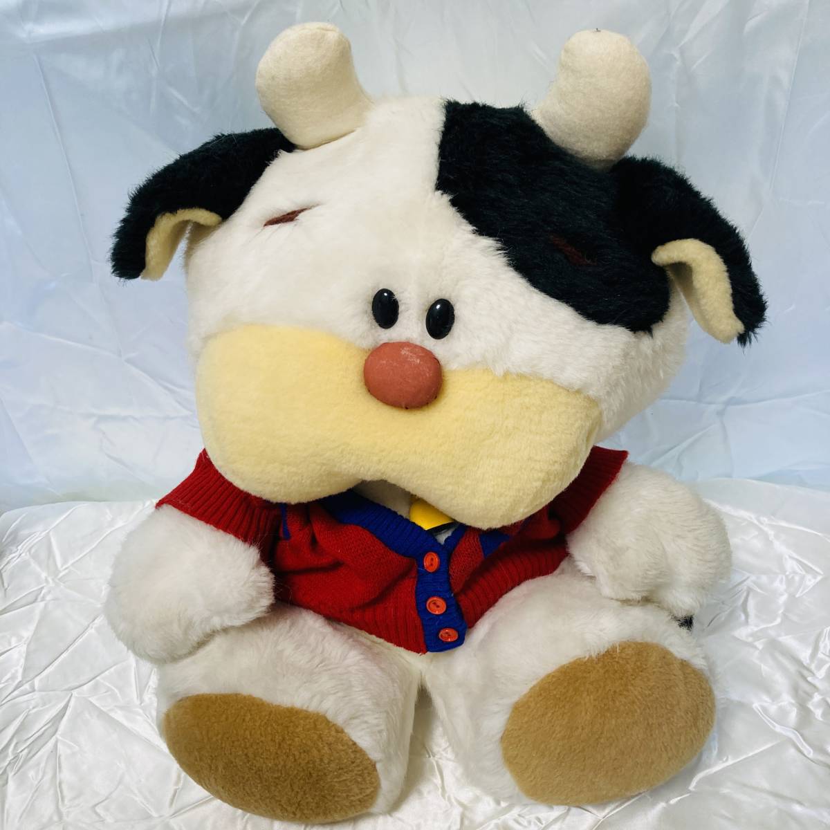 SK редкий редкость OIKE oo ikemo-mo-Moo Moo корова щебетать мягкая игрушка L 50cm Showa Retro колокольчик 