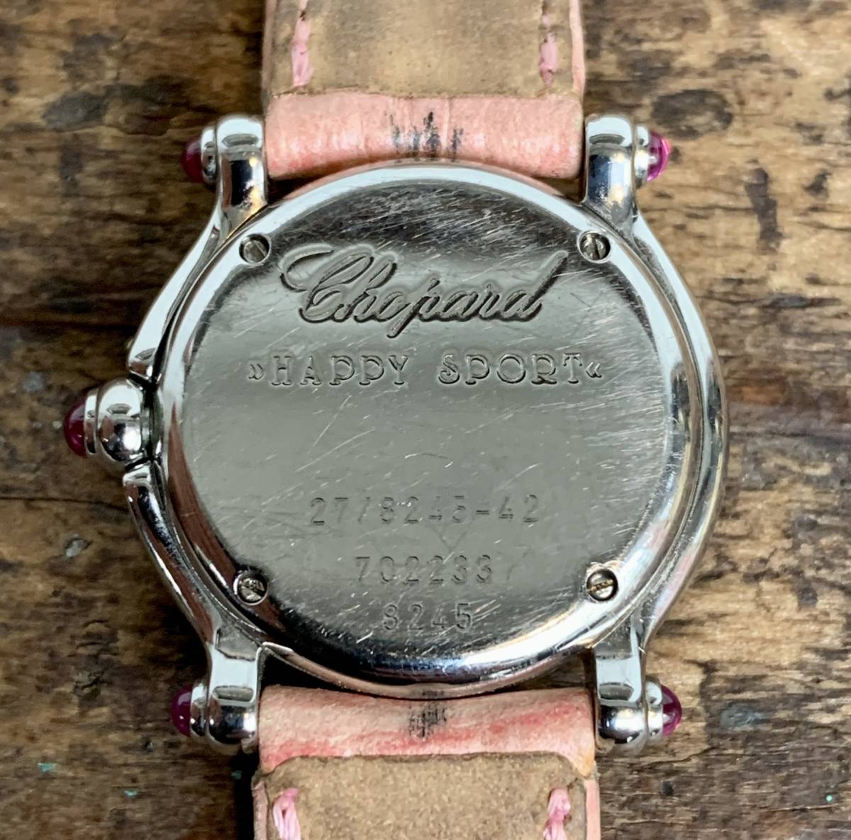 Chopard ショパール ウォッチ クォーツ ステンレス ダイヤモンド ハッピースポーツ ピンクサファイア レディース 婦人 腕時計 即納  ハッピースポーツ