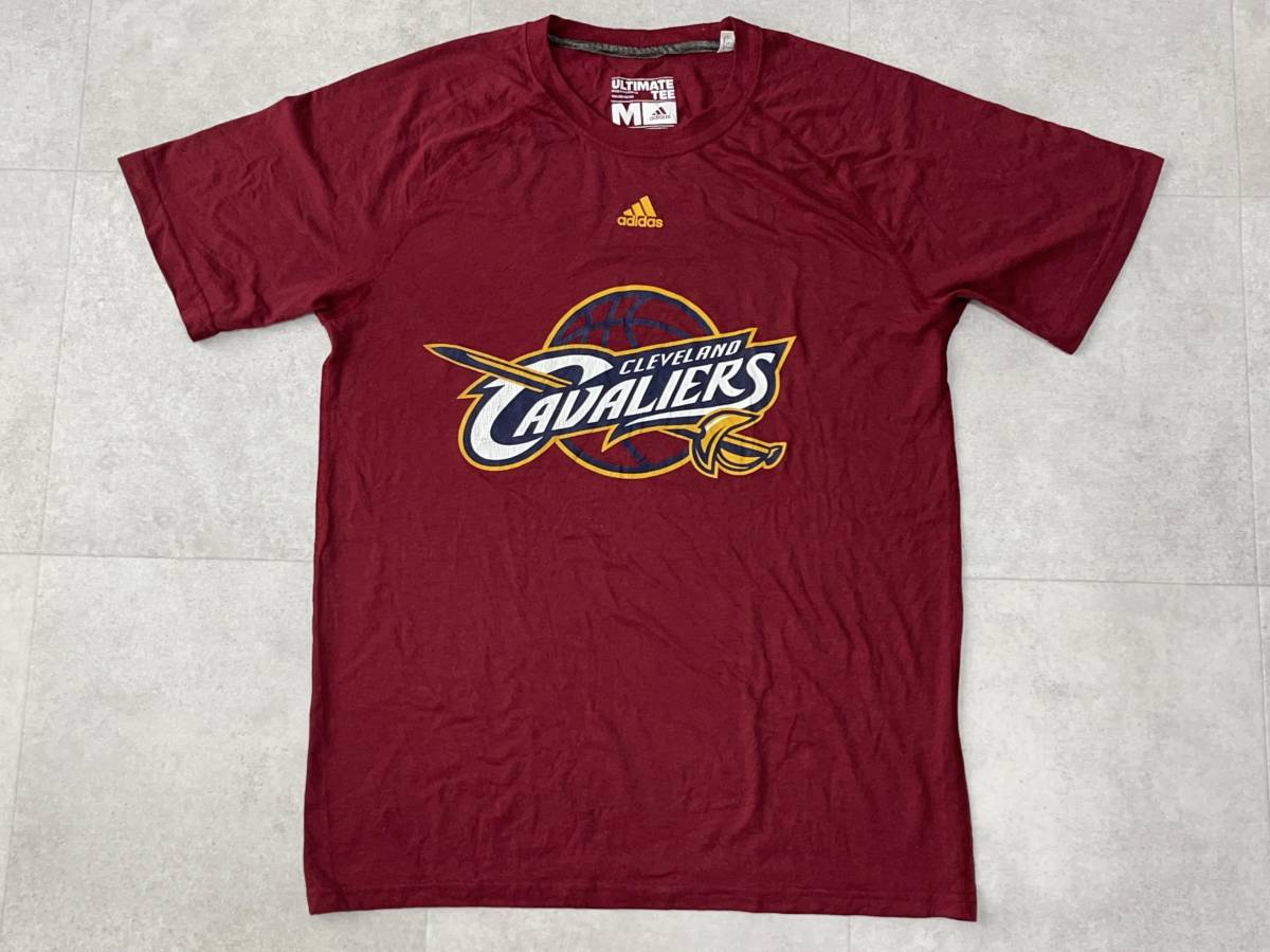 ☆送料無料☆ adidas アディダス USA直輸入 古着 半袖 NBA Cleveland Cavaliers クリーブランド・キャバリアーズ climalite Tシャツ メンズの画像2