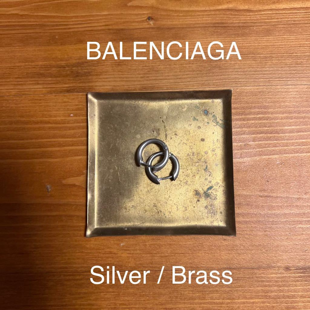 バレンシアガ ピアス フープ リング シルバー BALENCIAGA | contifarma.pe