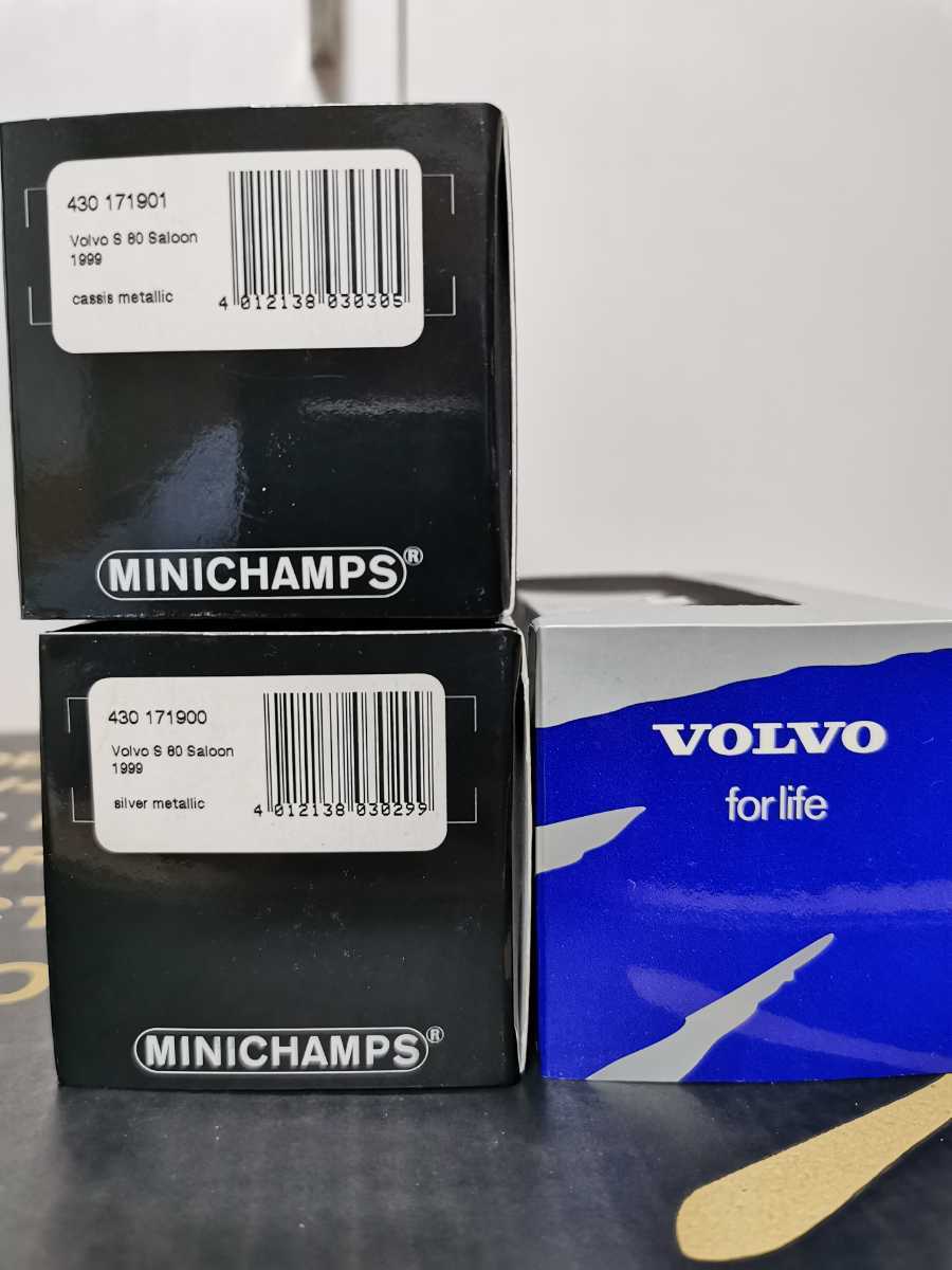  Volvo S80 3 шт. комплект Minichamps производства дилер модель 1 шт. распроданный товар не выставленный товар 1/43 миникар 