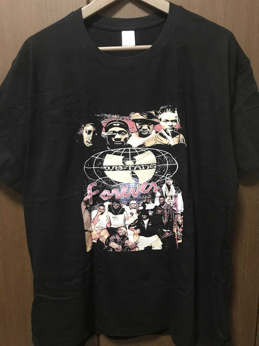 Wu-Tang Clan ウータンクラン 90s hiphop crew 黒色 US 90s East West Side odb rza method man raekwon 半袖Tシャツ ブラック