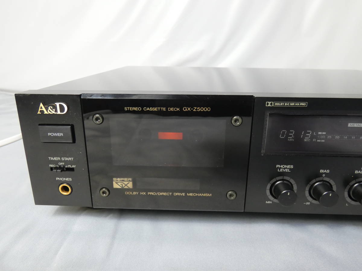 【ジャンク】A＆D ステレオ カセットデッキ GX-Z5000 AKAI 赤井 アカイ 三菱 ダイヤトーン 本体のみ 通電確認済 詳細動作未確認 現状渡し★_画像2