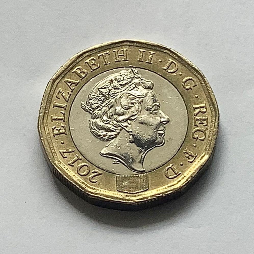 在庫あり イギリス エリザベス女王 1ポンド バイメタル硬貨 2枚セット