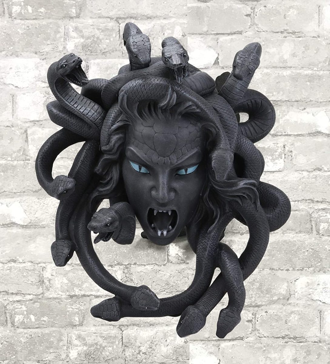 ギリシャ神話 ゴルゴンの女神 ヘビの頭髪を持った、メデューサ 壁彫刻 装飾インテリア置物(輸入品)