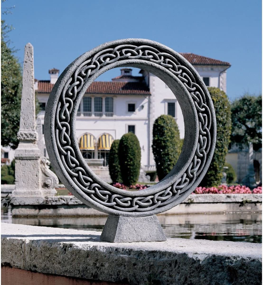デザイン・トスカノ製 ケルトの生命の輪 ガーデン彫刻置物 ギフト装飾 庭園 エントランス（輸入品