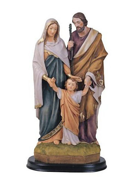 聖家族イエス マリア ヨセフ宗教置物彫像 高さ30cm/ カトリック教会 福音 聖霊 聖書（輸入品