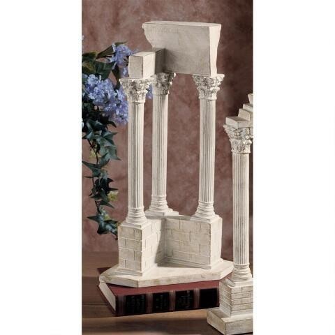 ローマ様式建築の石柱（円柱）神殿 コリント式 柱装飾彫像 彫刻/ パルテノン神殿 建築事務所（輸入品