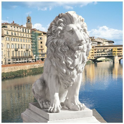 フィレンツェのライオン彫像 彫刻/ サンマルコ バルジェッロの中庭(輸入品_画像2