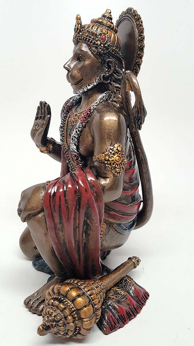 ラーマーヤナ(インド叙事詩)から ハヌマーン ブロンズ風 彫像 ラーマーヤナ(インド叙事詩)から ハヌマーン ブロンズ風 彫像