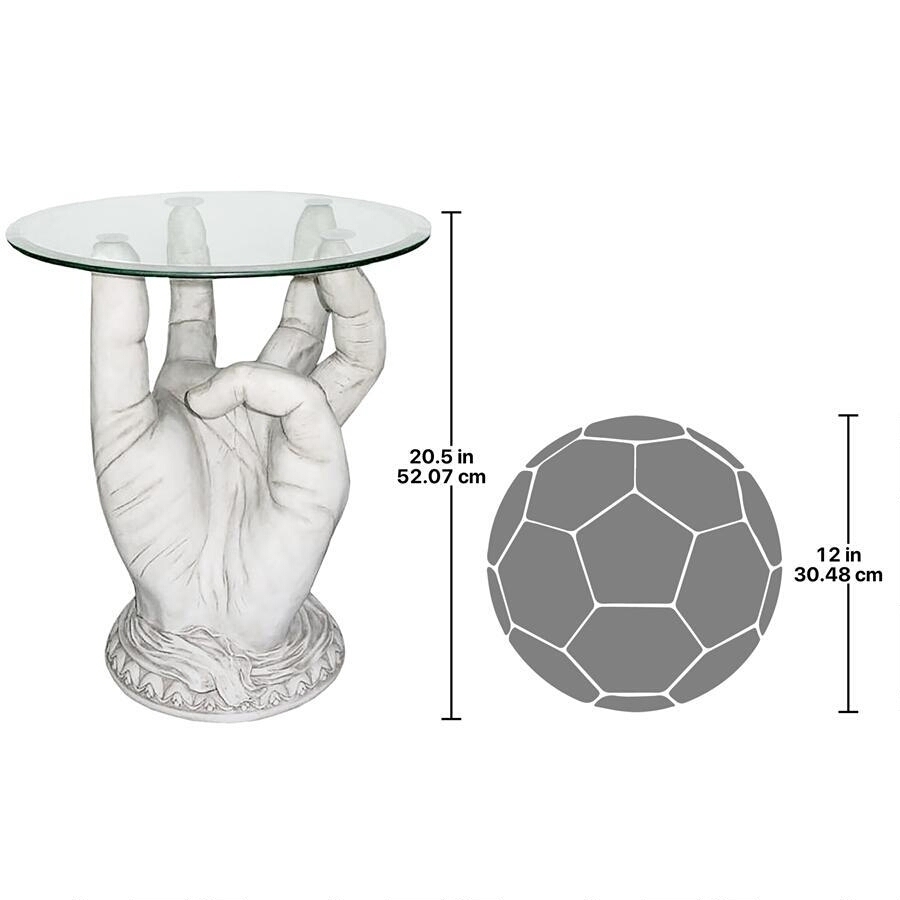 「あなたのサービスで」彫刻台座 ガラス・トップ テーブル彫像 彫刻/ カフェ パブ レストラン スナック（輸入品_画像3