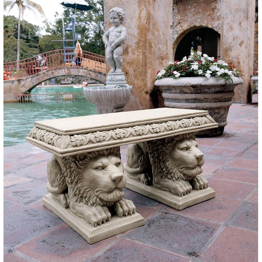 セント・ジョーンズ広場のライオン台座のベンチ 彫刻 ストーン風 彫像（輸入品）
