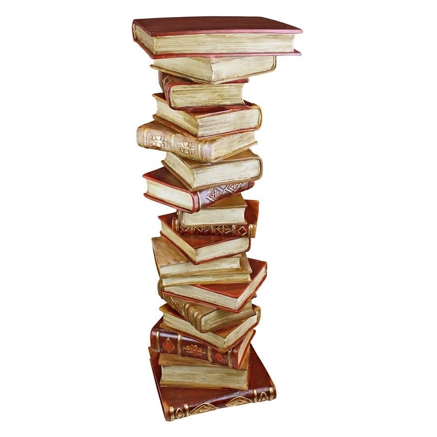 西洋彫刻 本の力 彫刻台座の柱彫像 彫刻/ 哲学 博物学 図書館 児童館 書斎 リビング 書店（輸入品