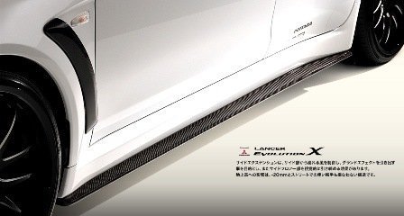 ダムド ランエボX ランサー CZ4A サイドスカートエクステンション ウレタン塗装マッドブラック DAMD StylingEffect スタイリングエフェクト_DAMD