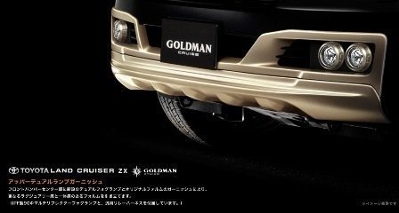 ダムド ランドクルーザー ランクル CBA-URJ202W アッパーデュアルランプガーニッシュ 未塗装/素地黒ゲルコート スタイリングエフェクト_DAMD