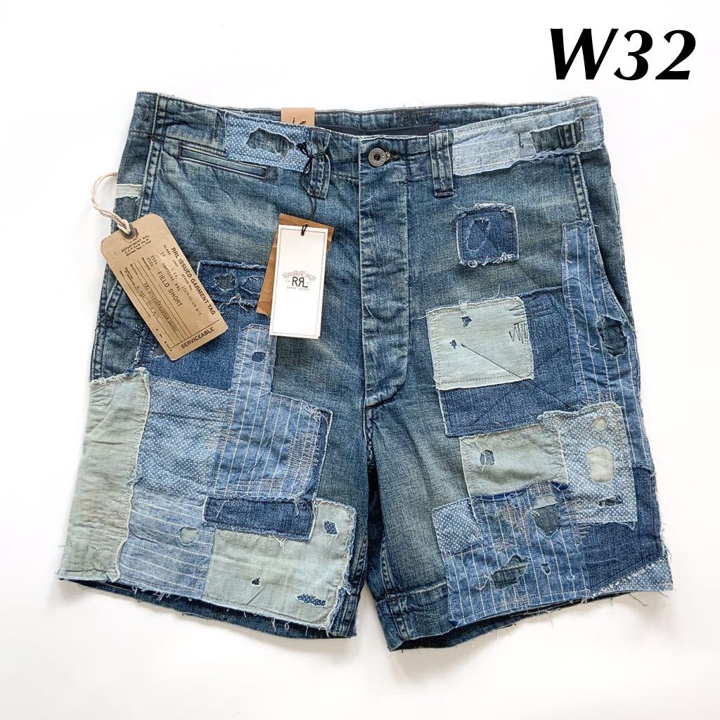 人気商品 22SS DOUBLE RL RRL リペア インディゴ デニム ショート