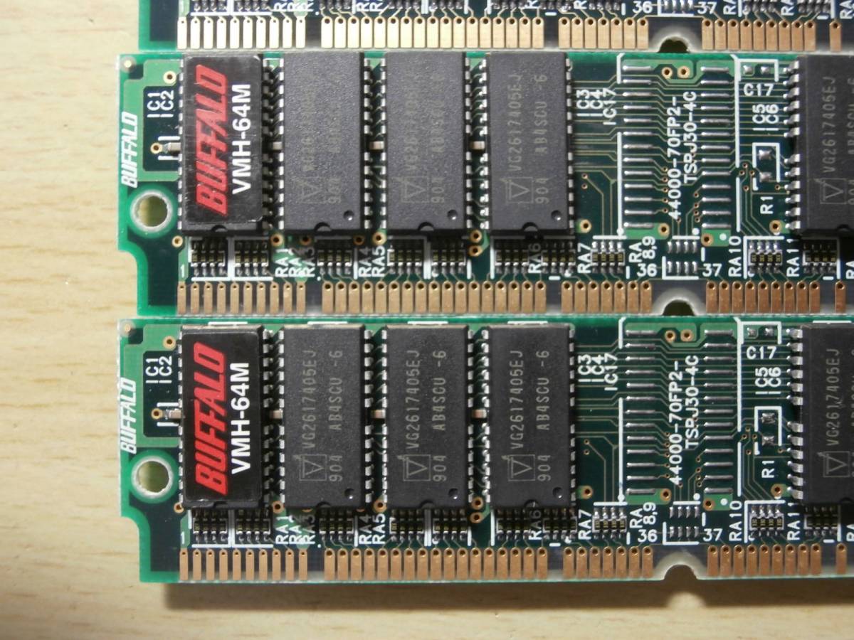 BUFFALO VMH-64M SIMM EDO 72Pin 32MB×4枚セット(計128MB) デスクトップ用メモリ