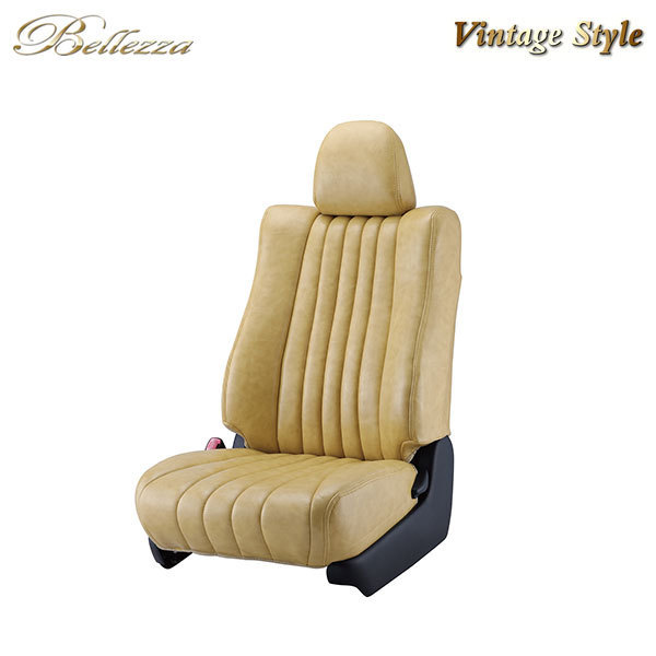 Bellezza ベレッツァ シートカバー ヴィンテージスタイル バーティカルライン モビリオスパイク GK1 GK2 H14/9~H17/11 5人乗