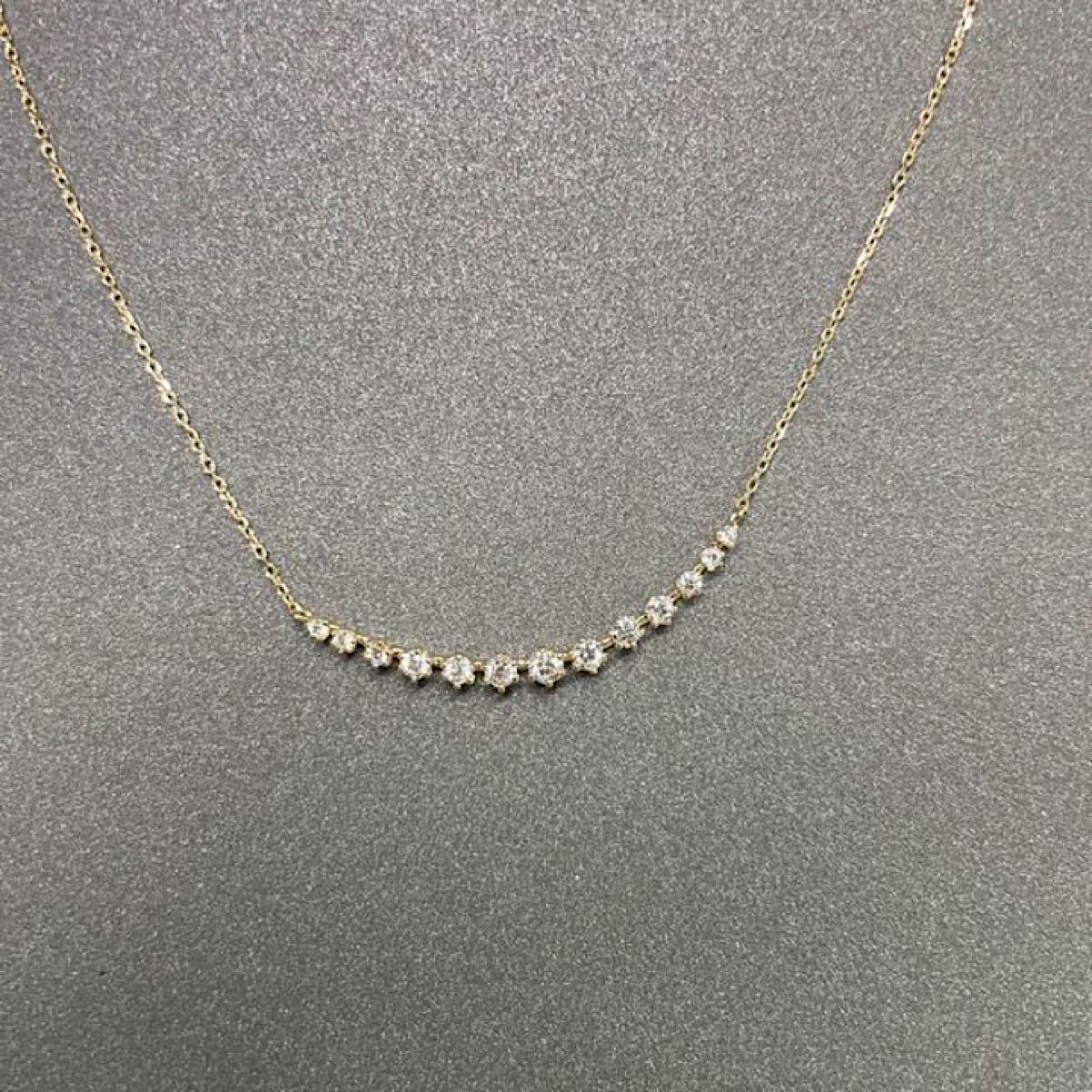 男女兼用 カジュアルウェア k18 0.37ct ダイヤモンドネックレス 値下げ