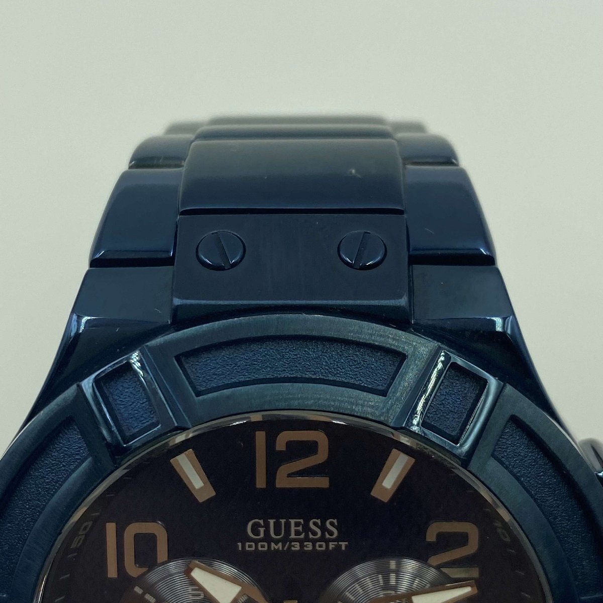 上品スタイル 中古】GUESS W0041G2 100METERS/330FEET<腕時計>ゲス ブルー その他