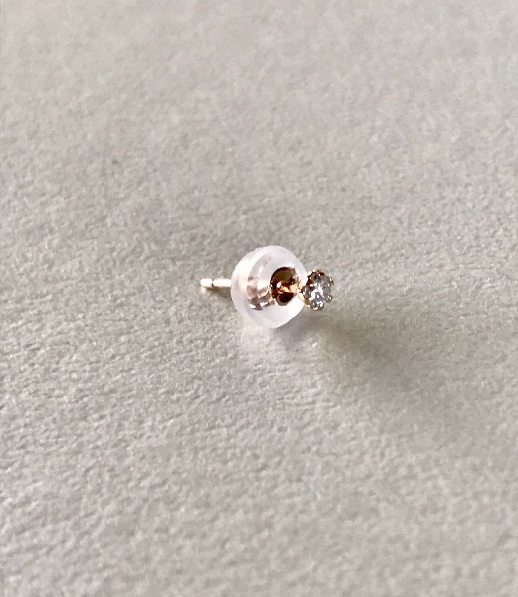 ダイヤモンドピアス 片耳 K18PGピアス 0.05ct K18ダイヤモンド K18ピンクゴールド 片耳ピアス 送料無料_画像4