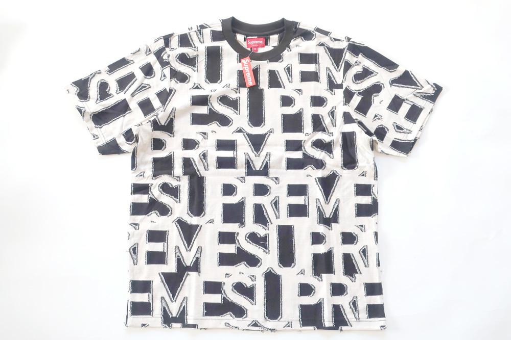 (L)Supreme Spellout S/S TopシュプリームスペルアウトトップTシャツ黒