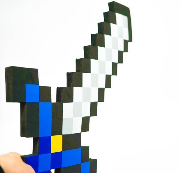  cosplay diamond. . blue . person my n craft creeper weapon . length . sword so-do blue black . short . item pvc safety tool 