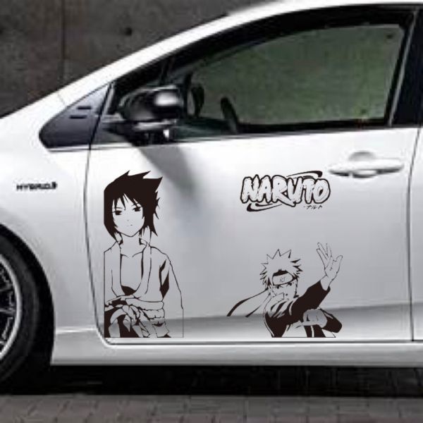 シール ウォールステッカー カーステッカー naruto 渦巻ナルト うちはサスケ 子供 木の葉隠れの里 痛車 防水_画像3