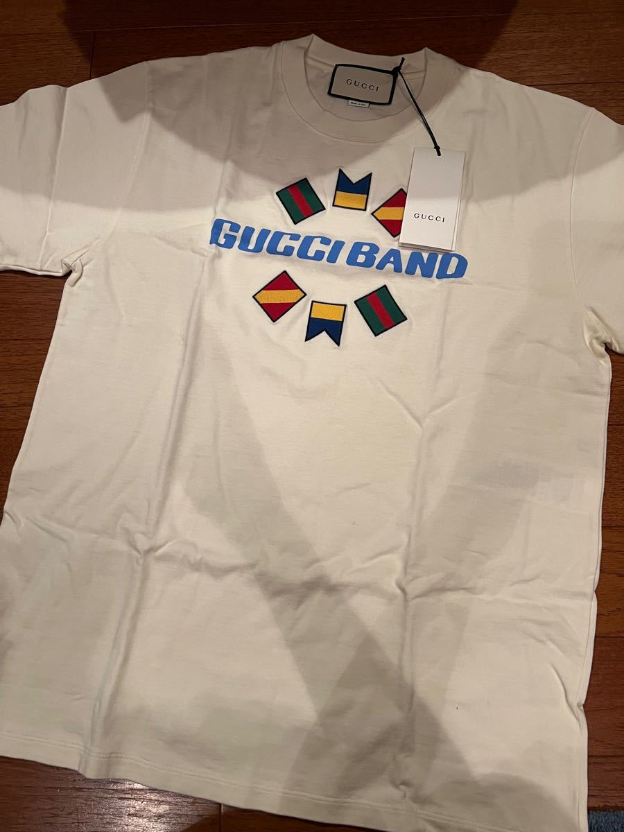 【新品未使用】グッチ バンド Tシャツ M tee Gucci band ロゴ