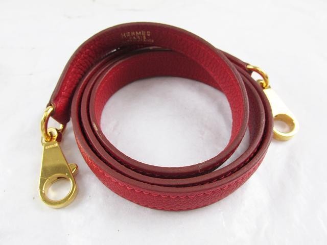 HERMES Hermes Kelly for shoulder strap G metal fittings red beautiful goods used 