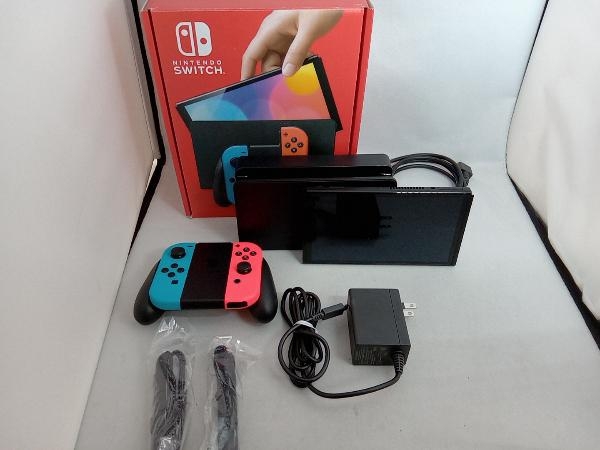 ジャンク Nintendo Switch(有機ELモデル) Joy-Con(L)ネオンブルー/(R