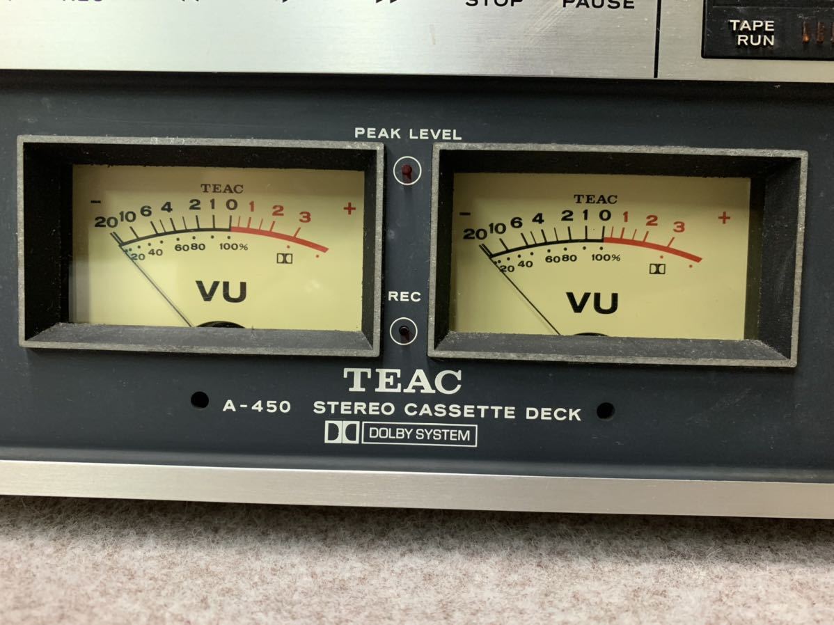 ジャンク品】TEAC A-450 ティアック ステレオカセットデッキ