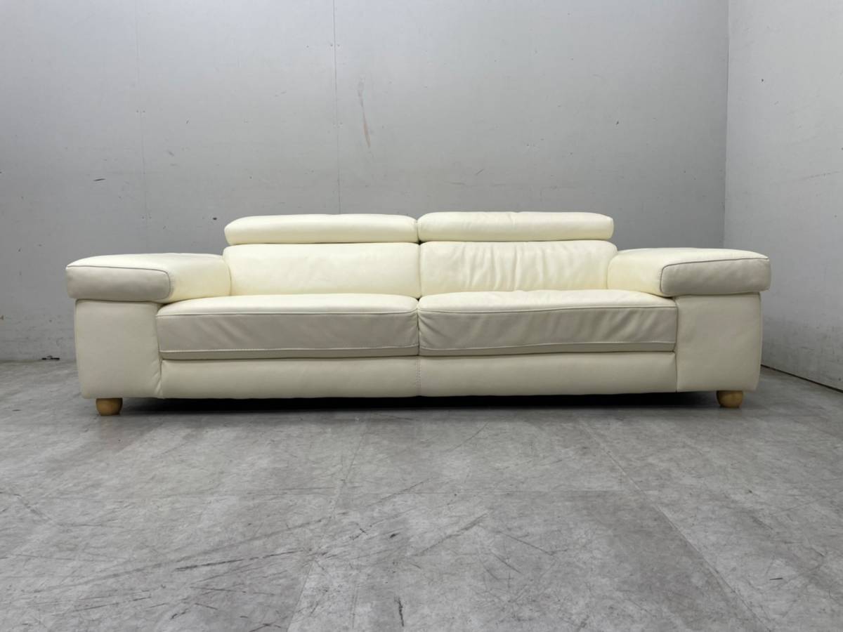 T629 展示 レザーワールド 本革張り 2人掛けワイドソファ 背もたれ可動 【人気沸騰】 【美品】【本革】2人掛け ソファ ソファセット