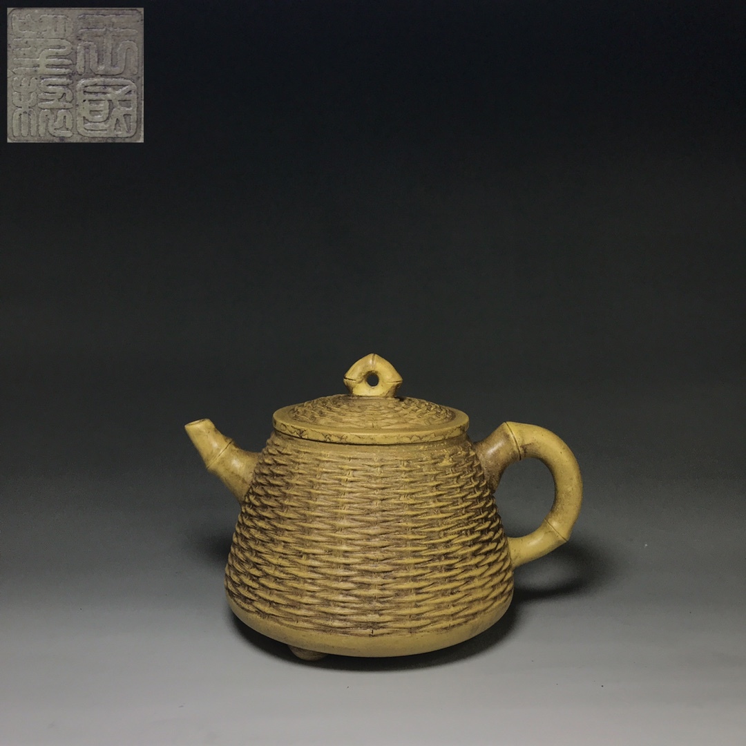 ナチュラ 煎茶道具 継山造 本錫 急須 茶壷 約167g 箱付 M R4802 - 金属工芸