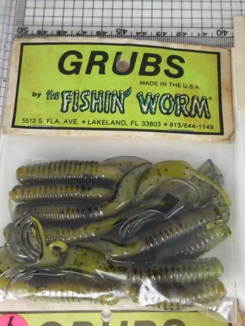 管理番号い 未開封 GRUBS the FISHIN WORM ワーム アメリカ アメリカン ザ フィッシンワーム グラブ フィッシングワーム ダイワ Daiwaの画像2