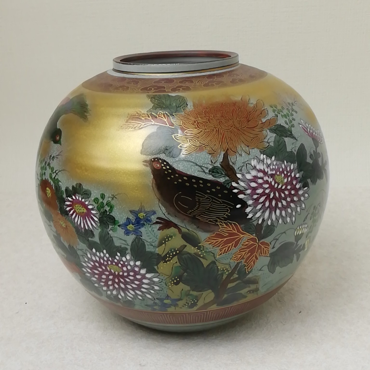  снижение цены Kutani ваза .kiji керамика ваза для цветов .. Zaimei иметь интерьер цветок основа цветок inserting JAPAN. украшение [ дорога приятный Sapporo ]