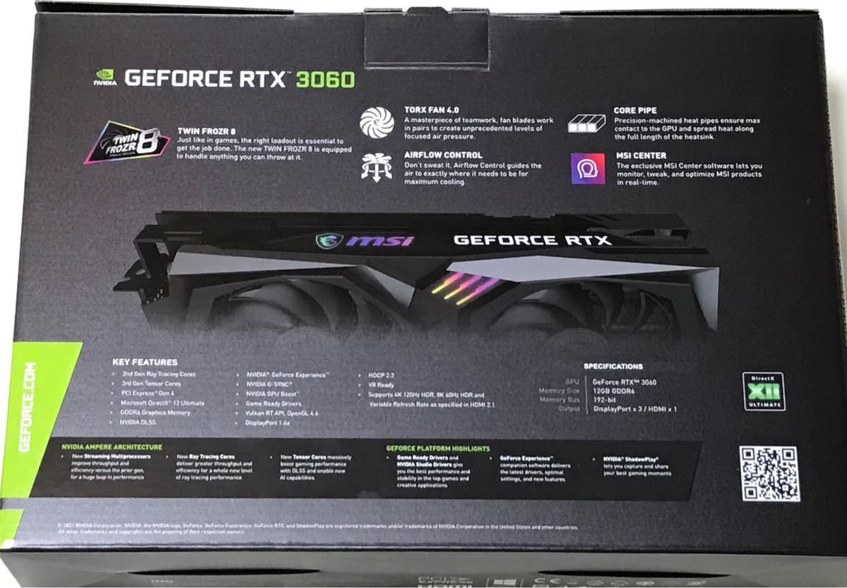 新品未使用】MSI GeForce RTX 3060 GAMING X 12G | contifarma.pe