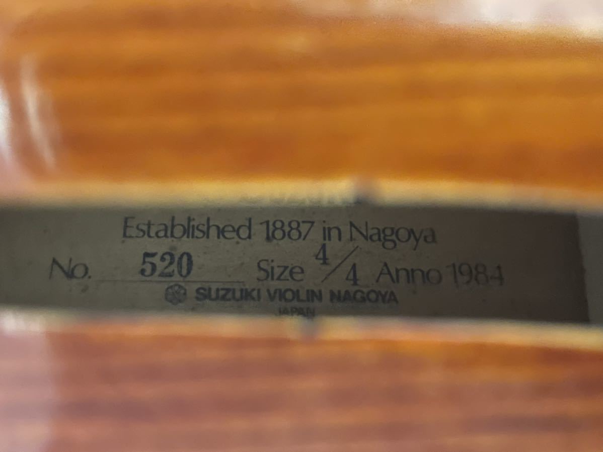 美品)SUZUKI No.520 4/4 1984年 ハードケース 弓 | sweatreno.com