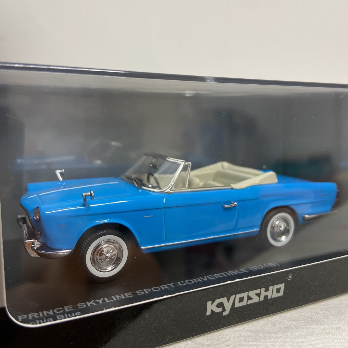 京商 1/43 PRINCE SKYLINE SPORT CONVERTIBLE R21B Blue 日産 プリンス スカイライン スポーツ コンバーチブル 国産 旧車 名車 ミニカー_画像3