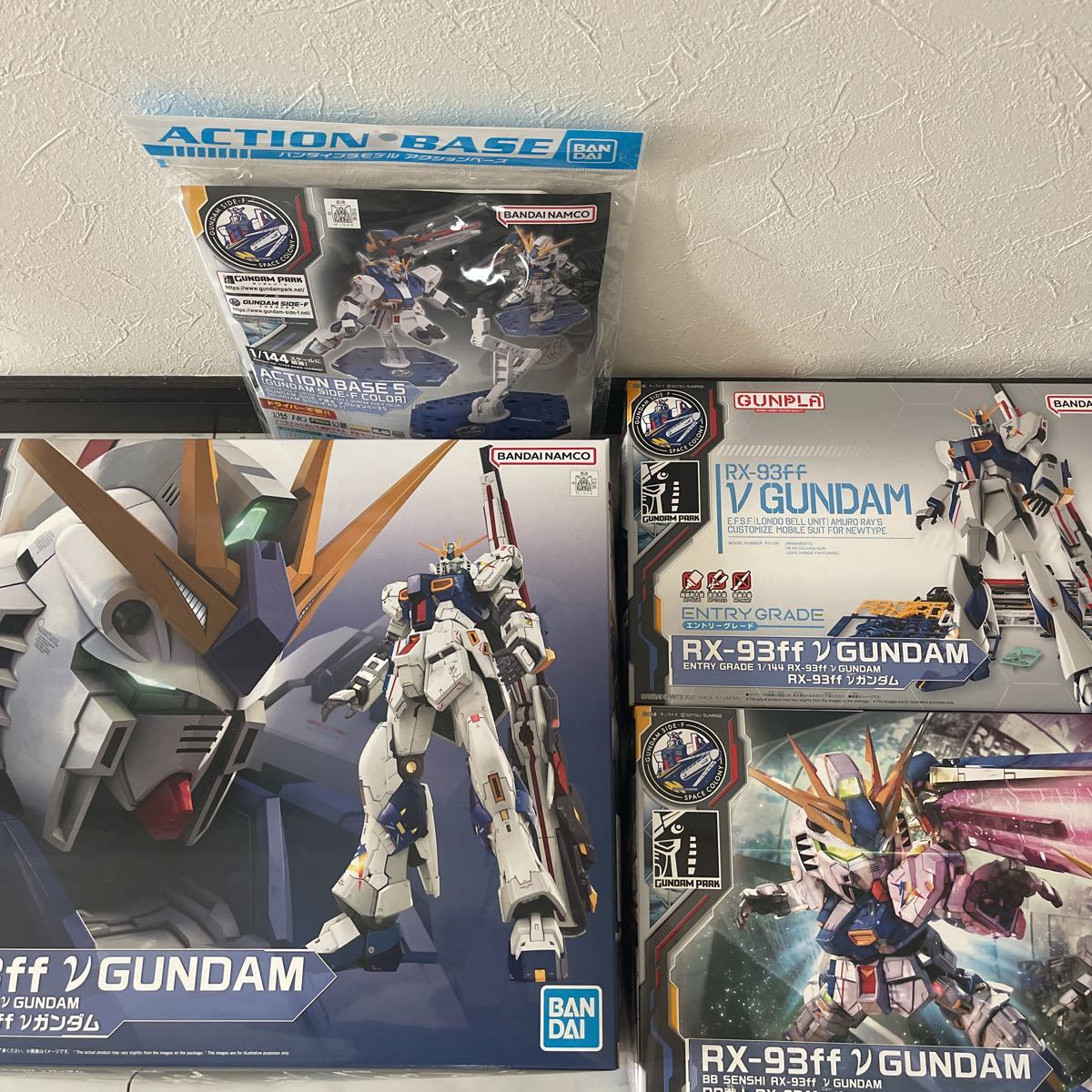 【送料無料】機動戦士ガンダム GUNDAM SIDE-F 限定 4点セット RG 1/144 RX-93ff νガンダム 福岡限定 ららぽーと福岡