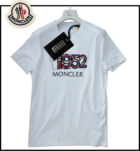 4.7万新品 モンクレール MONCLER Genius1952 刺繍ロゴ Tシャツ [S