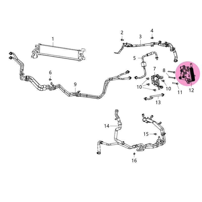 19-22y Jeep Dodge original MOPAR made Transmission heater 68485760AB Wrangler / Grand Cherokee / gladiator / Durango 