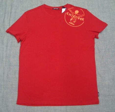 新品CHIEMSEE(キムジー)メンズTシャツPAPAI 19-1557 CHILI PEPPER (S)_画像1