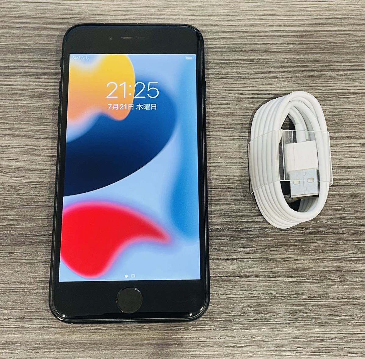 SIMフリーiPhone7 128GB ジェットブラックMNCK2J/A送料無料iOS15.2.1