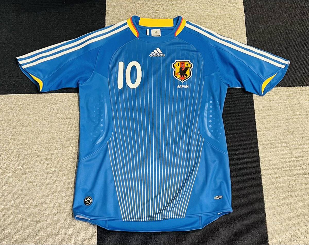 引退！2008年頃中村俊輔#10 サッカー日本代表ユニフォーム　サイズM アディダスadidas 正規品_画像2