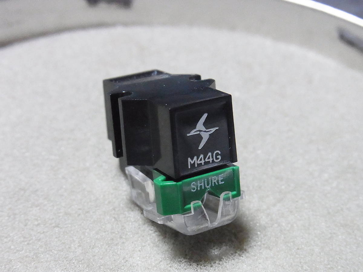 良品 SHURE M44G カモメ仕様 + N44-3 純正針 SP針 針カバー付き