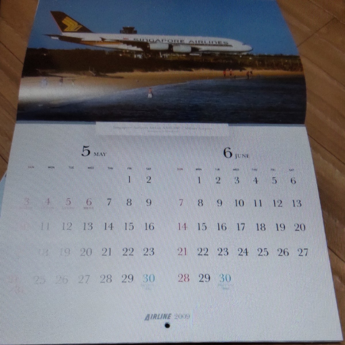 カレンダー、ポストカード付属　月刊エアライン 2009年1月号