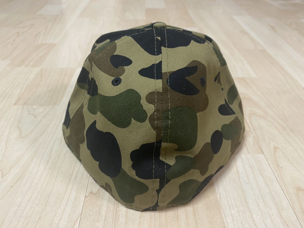 数回着美中古】 希少 XL A BATHING APE NEW ERA 59 FIFTY 1ST CAMO APE